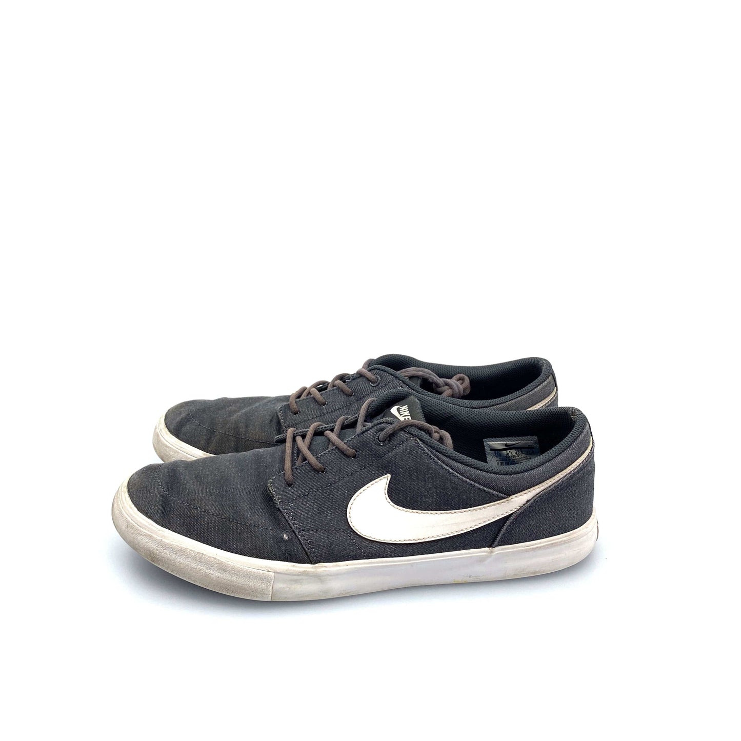 Nike Skate Size 11.5M Gray Skateboarding Shoes SB Portmore Mens Canvas