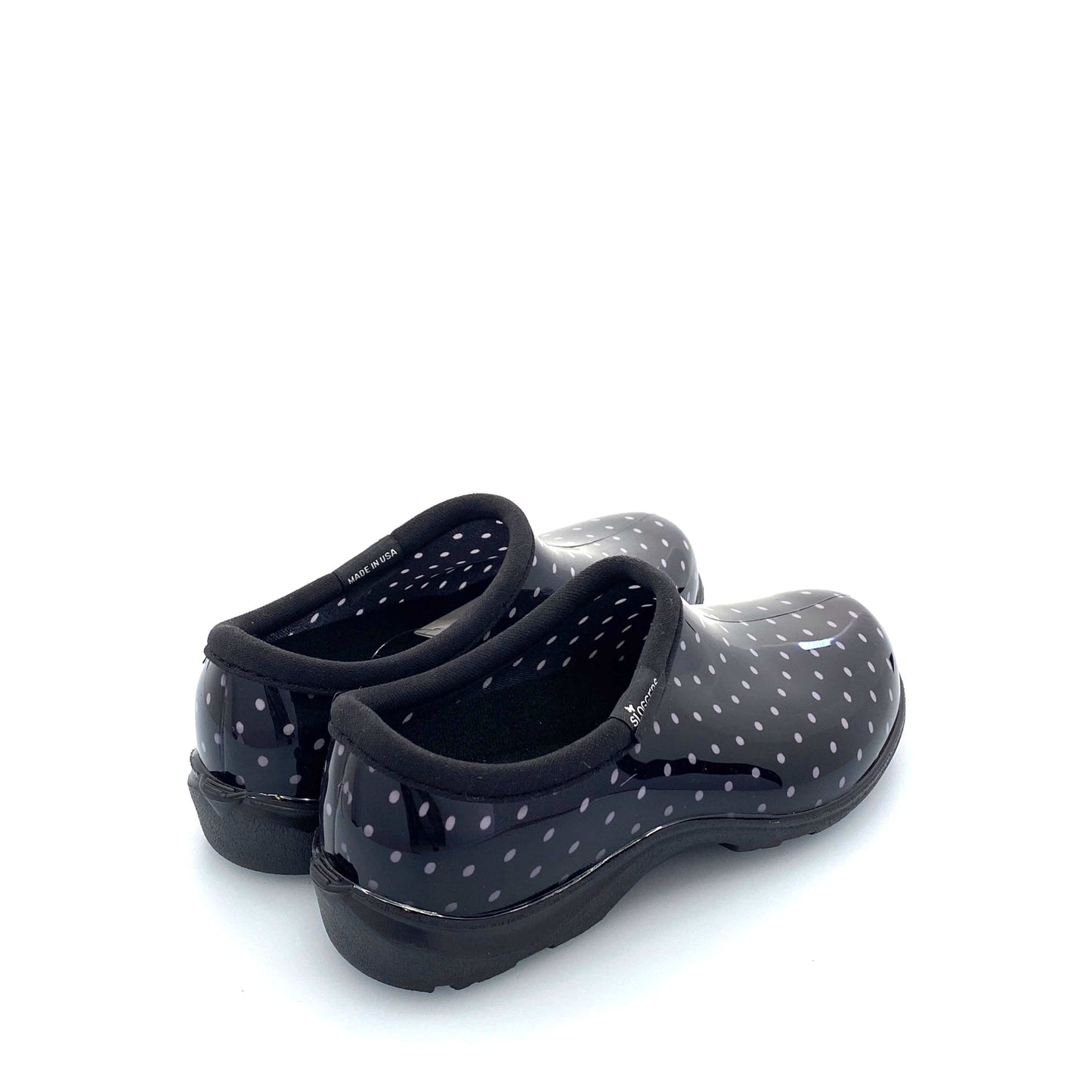 Sloggers Womens Size 6 Garden Shoes Black Polka Dot NEW