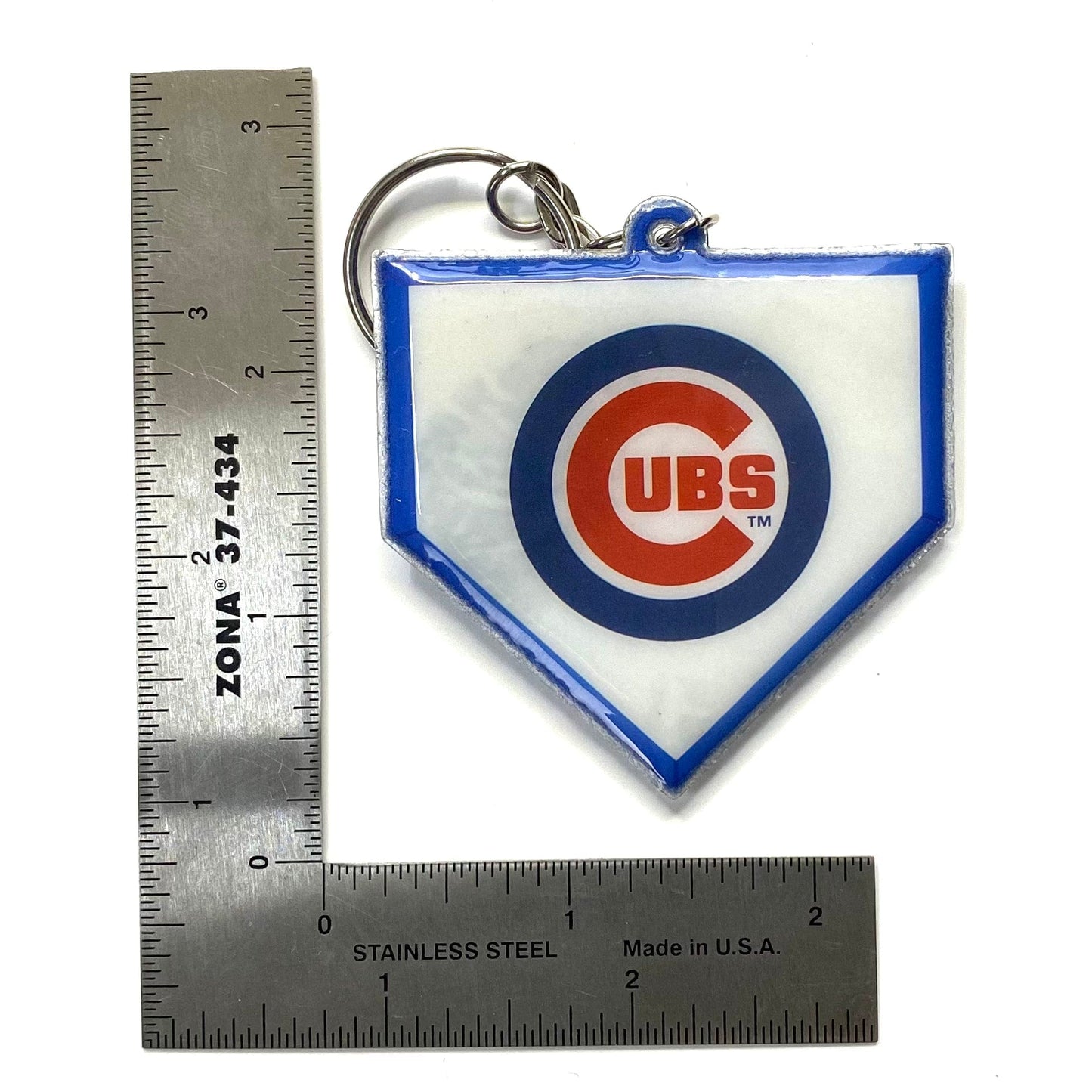 Vintage “Navy Pier Chicago” Cubs Travel Souvenir Keychain Key Ring Plate Soft Plastic