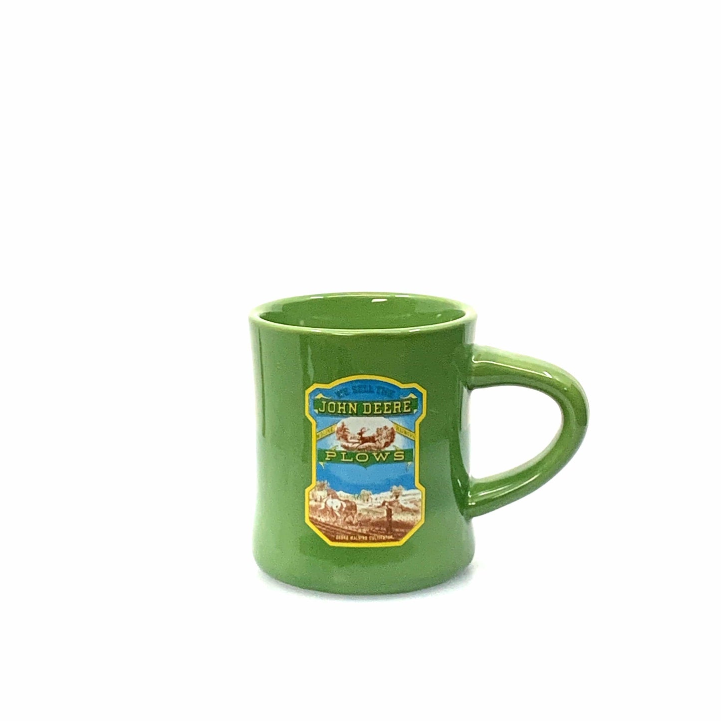 John Deere Licensed “We Sell The Plows” Coffee Cup Mug Green 10 Fl Oz