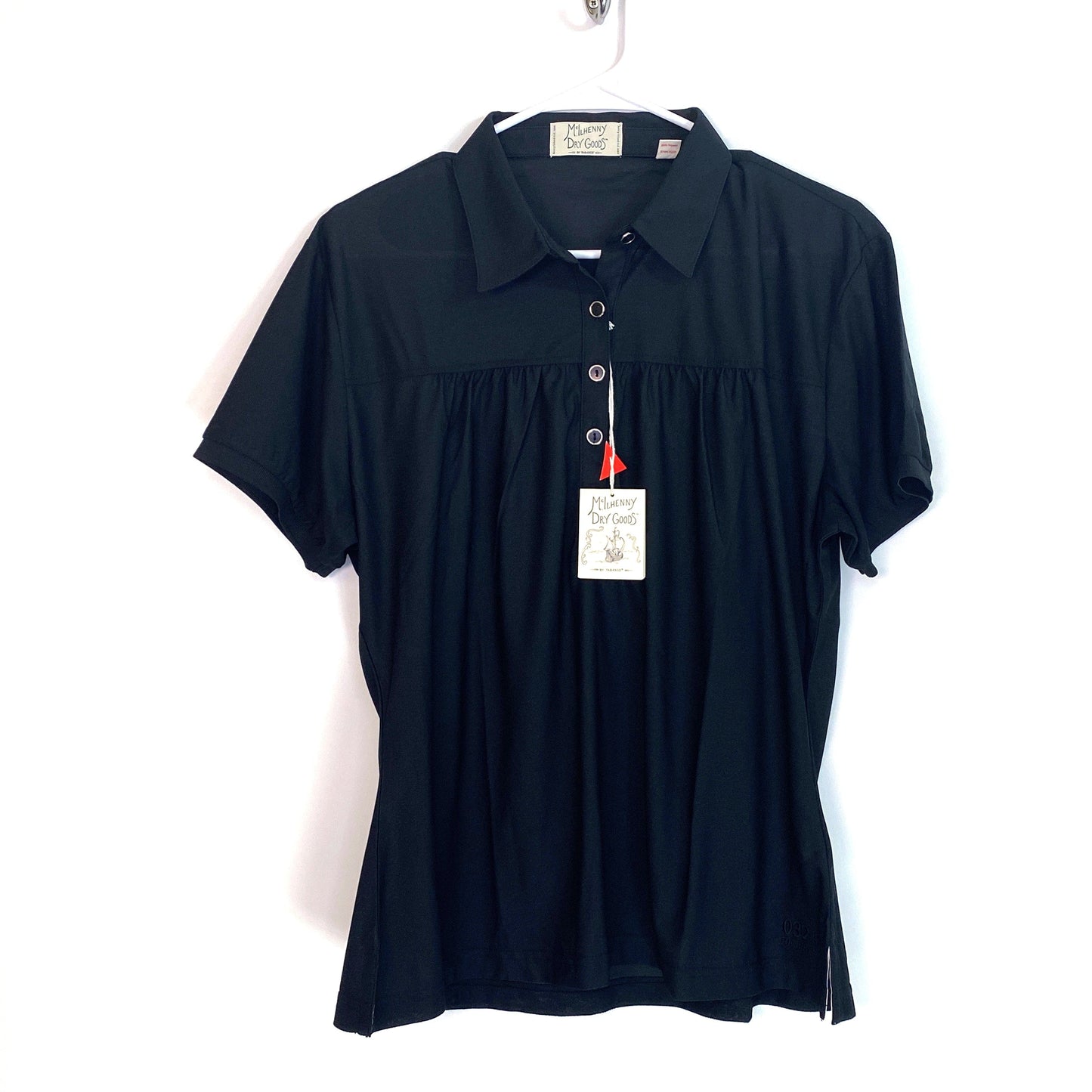 McIlhenny Dry Goods Womens Size XL Black 032 Dry Reserve Polo Shirt