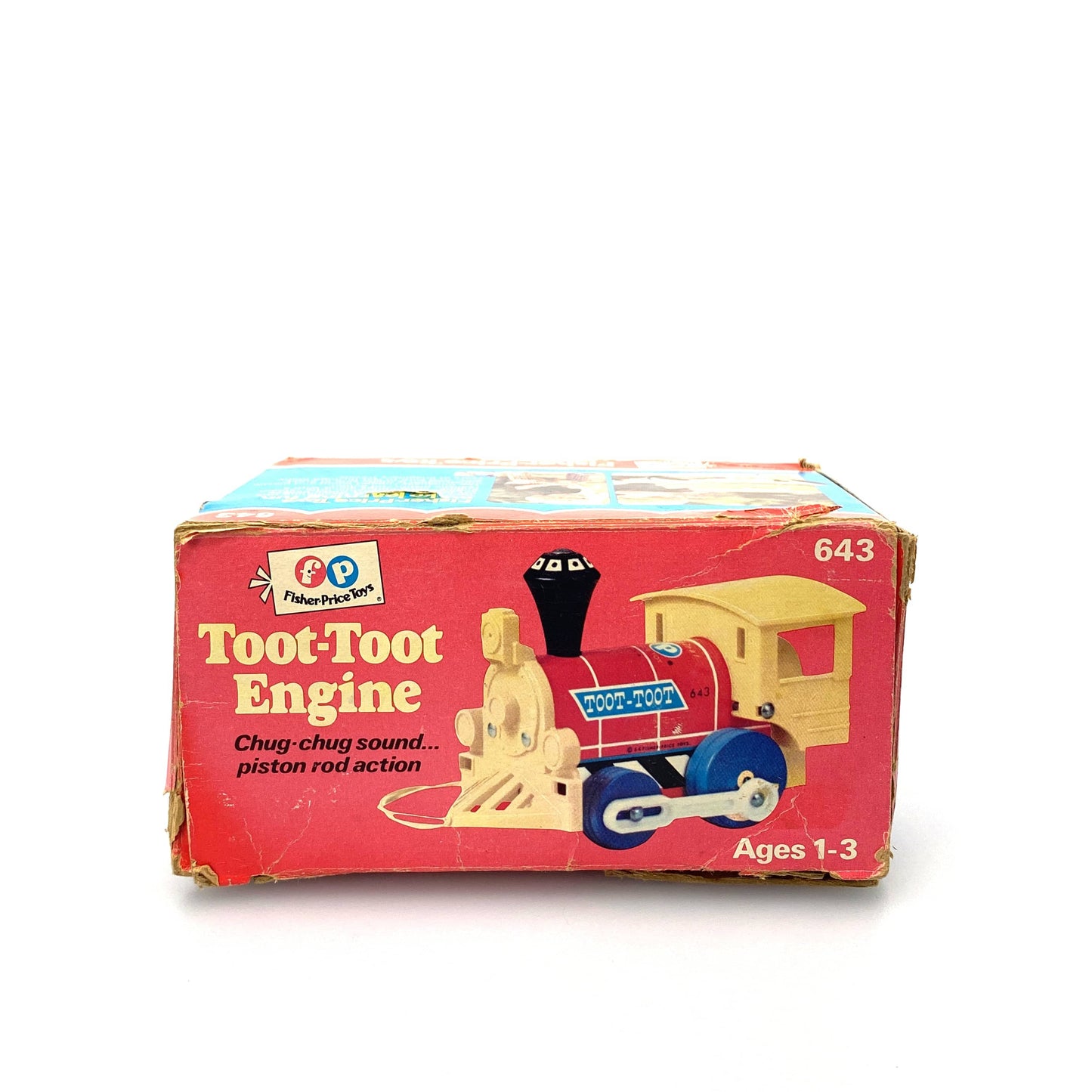 Vintage Fisher Price Toot Toot Engine Toy 643 1972 w/Box