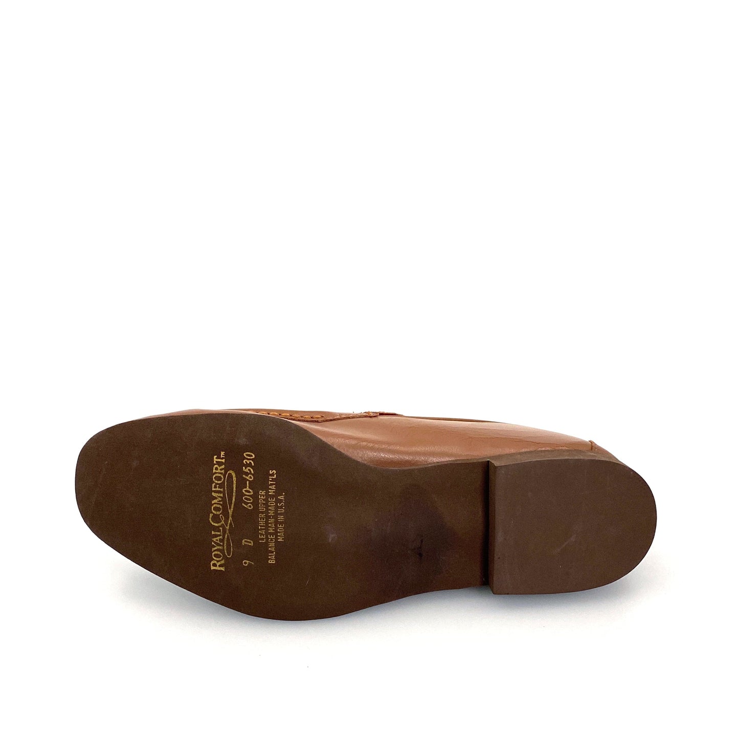 Timeless Vintage Royal Comfort Mens Shoes Size 9D Brown Loafers Slip On 600-6530