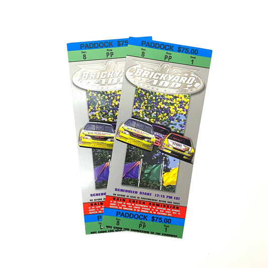 2000 Brickyard 400 Indianapolis Motor Speedway Ticket Stubs, Pair of