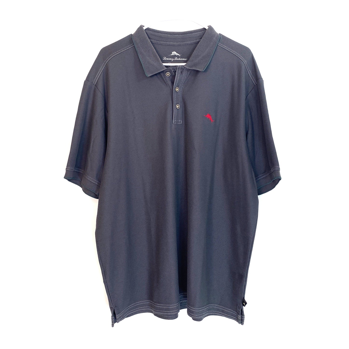 Tommy Bahama Mens Size XL Gray Supima Golf Polo Shirt S/s