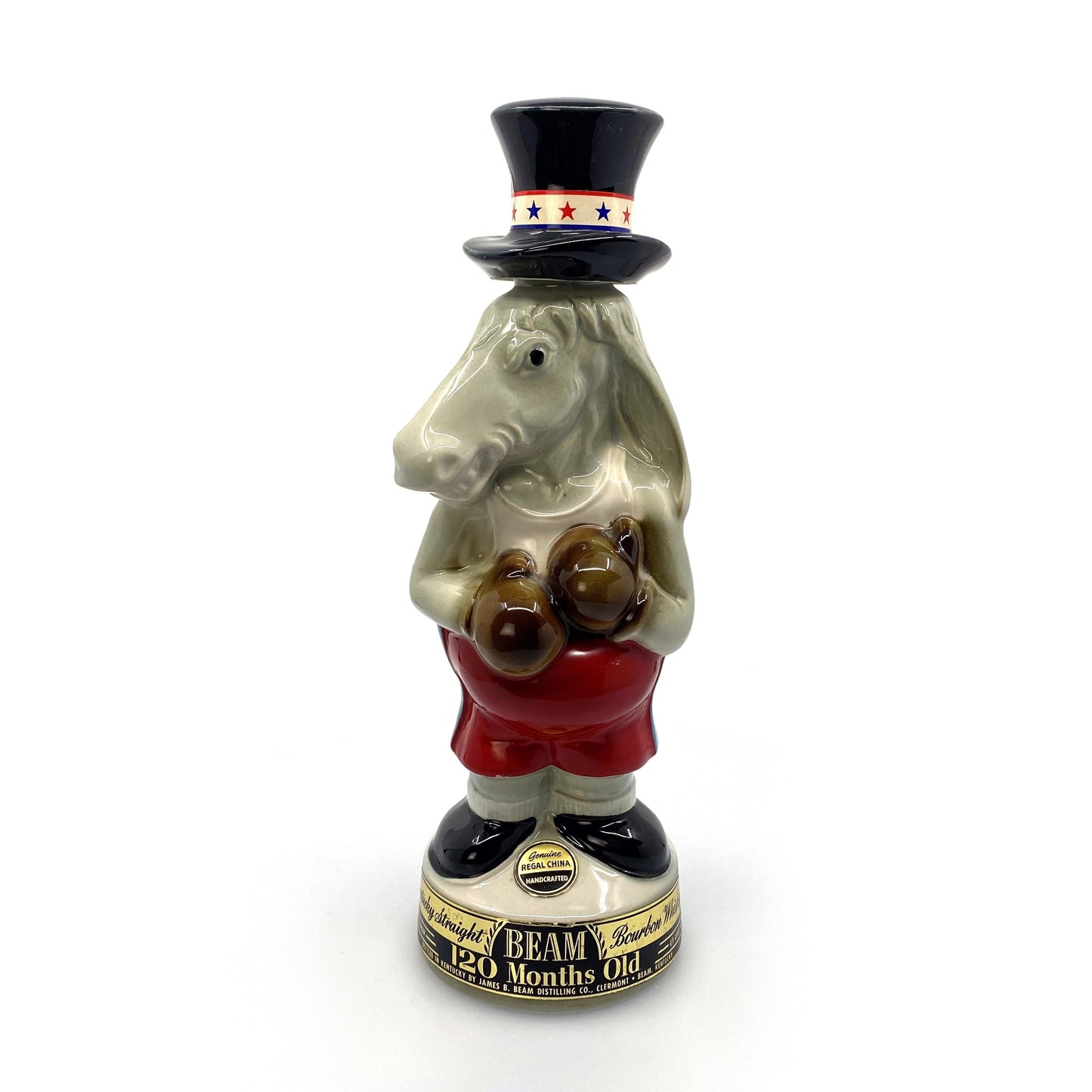 Vintage 1964 Democratic Donkey Ceramic Bourbon Whiskey Decanter 12”