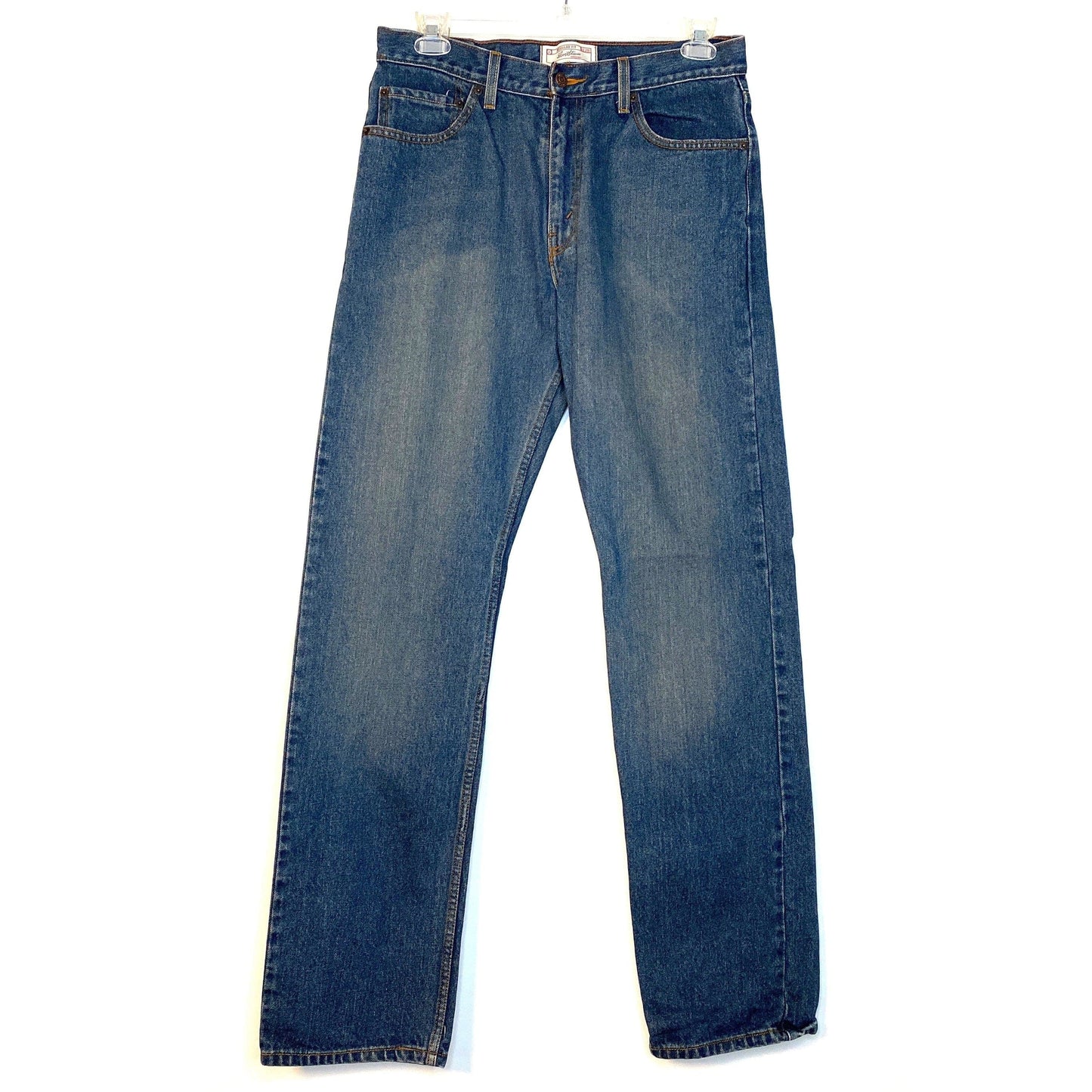 Levi Strauss Signature | Mens Straight Leg Regular Fit Jeans | Color: Blue | Size: 34/36