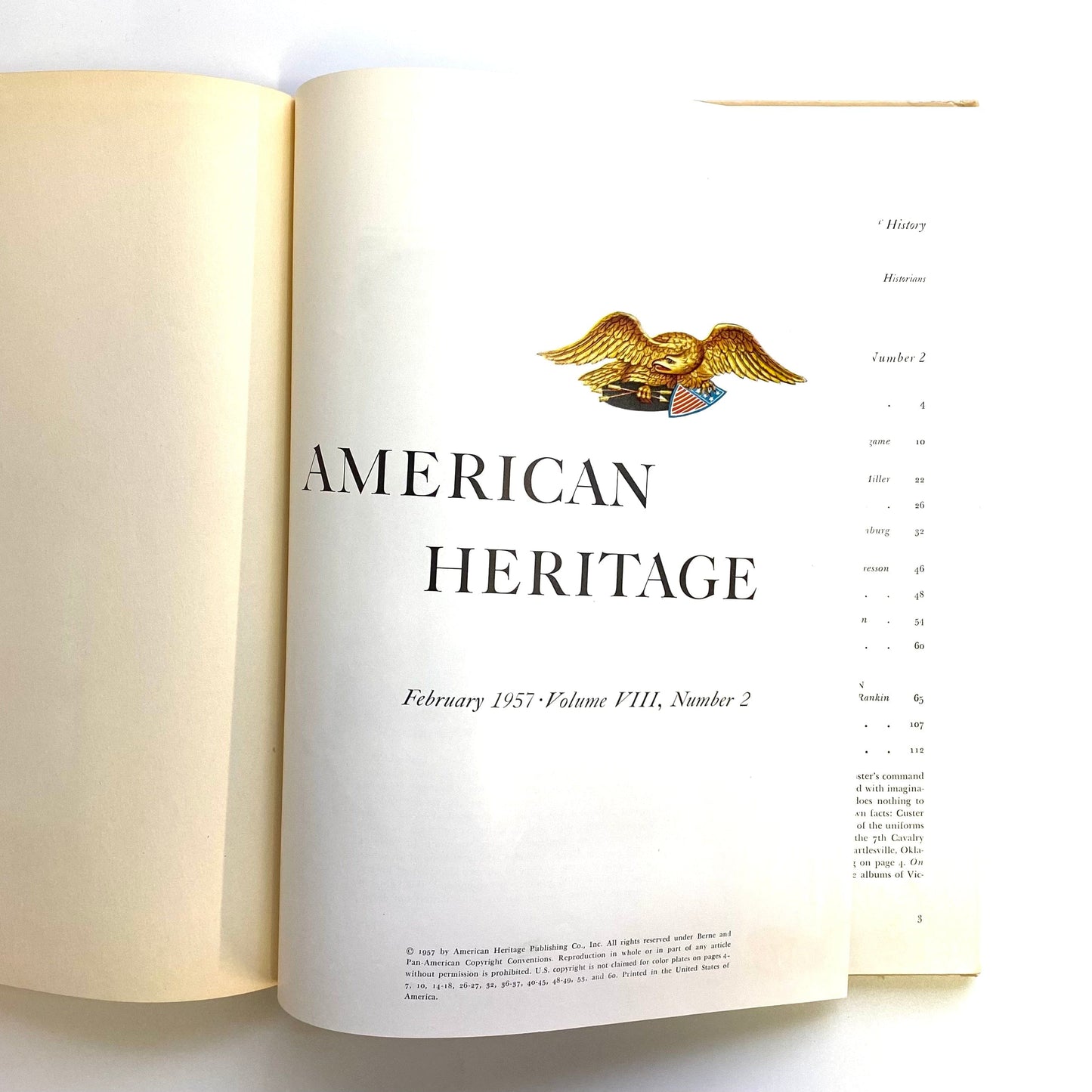 Vintage American Heritage Volume VIII No 2 February 1957 Hardcover History Book