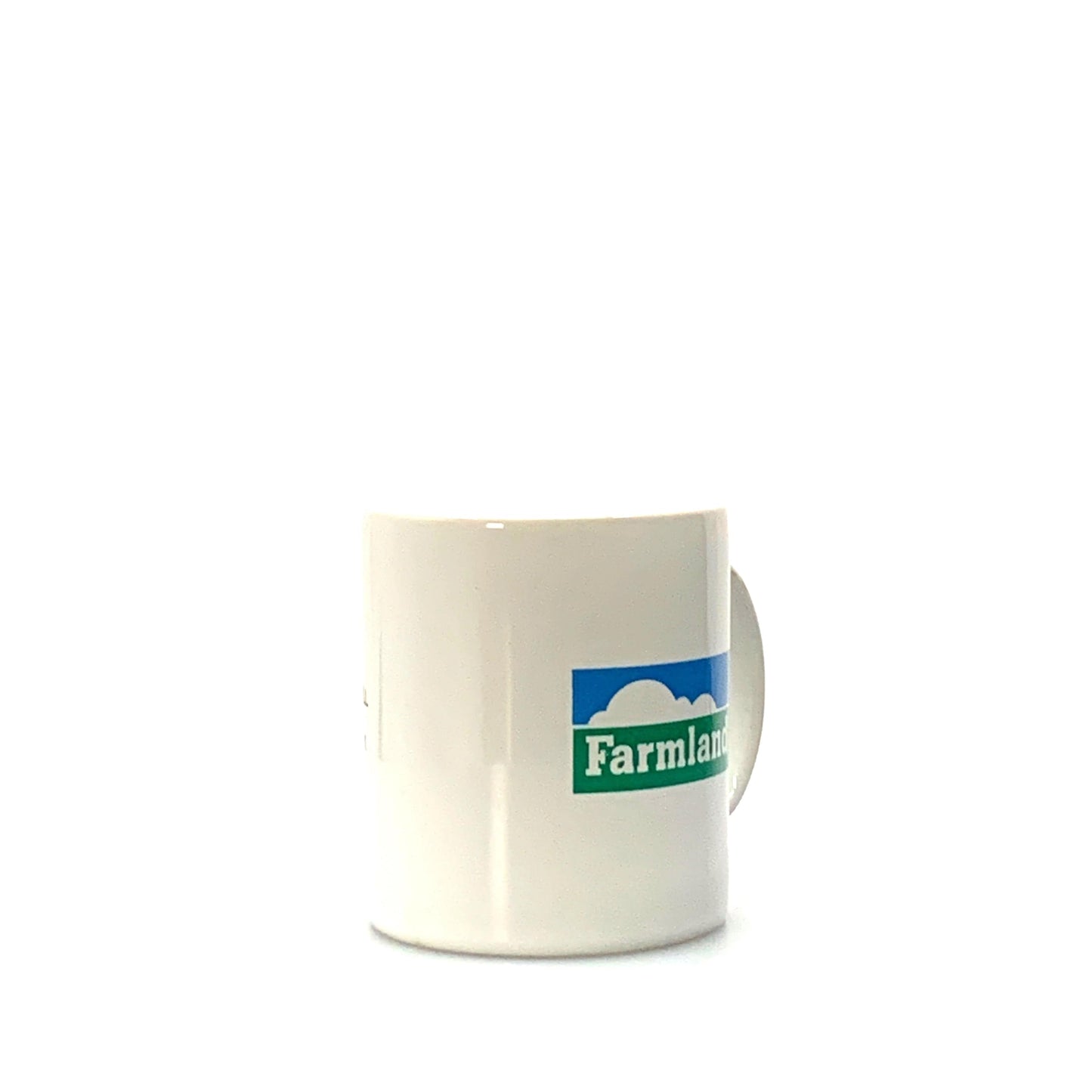 Ceramic FARMLAND Logo Coffee Cup, White 10 Fl Oz