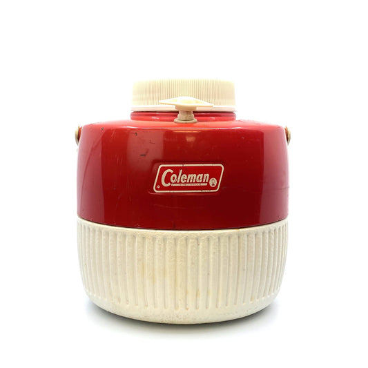 VINTAGE 1976 Red and White Insulated Coleman 1 Gallon Jug Cooler
