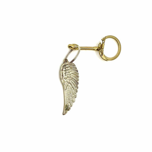 Novelty Silvertone Single Wing Fashion Keychain Key Ring