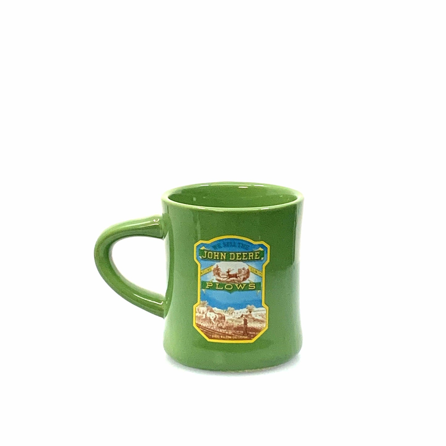 John Deere Licensed “We Sell The Plows” Coffee Cup Mug Green 10 Fl Oz