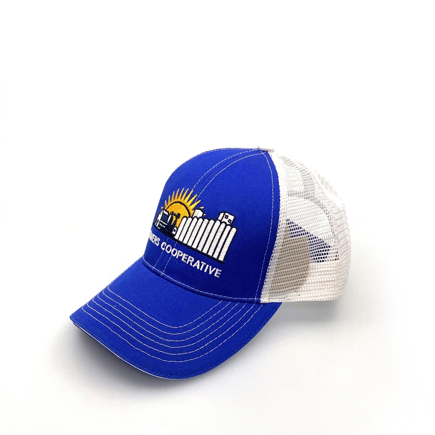 JF Beaver Farmers Cooperative Hat Adjustable OS Blue White Baseball Cap NEW