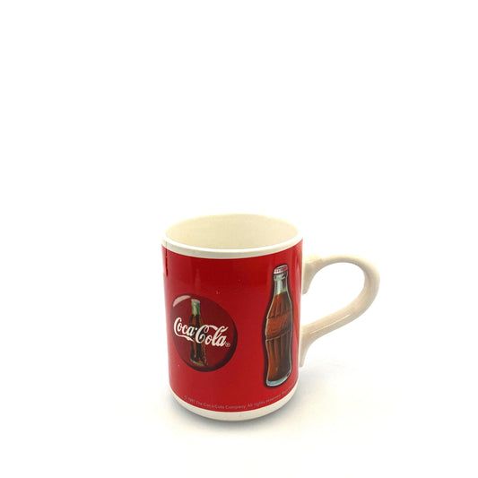Coca-Cola Large Logo Red Ceramic Coffee Cup Mug 1997