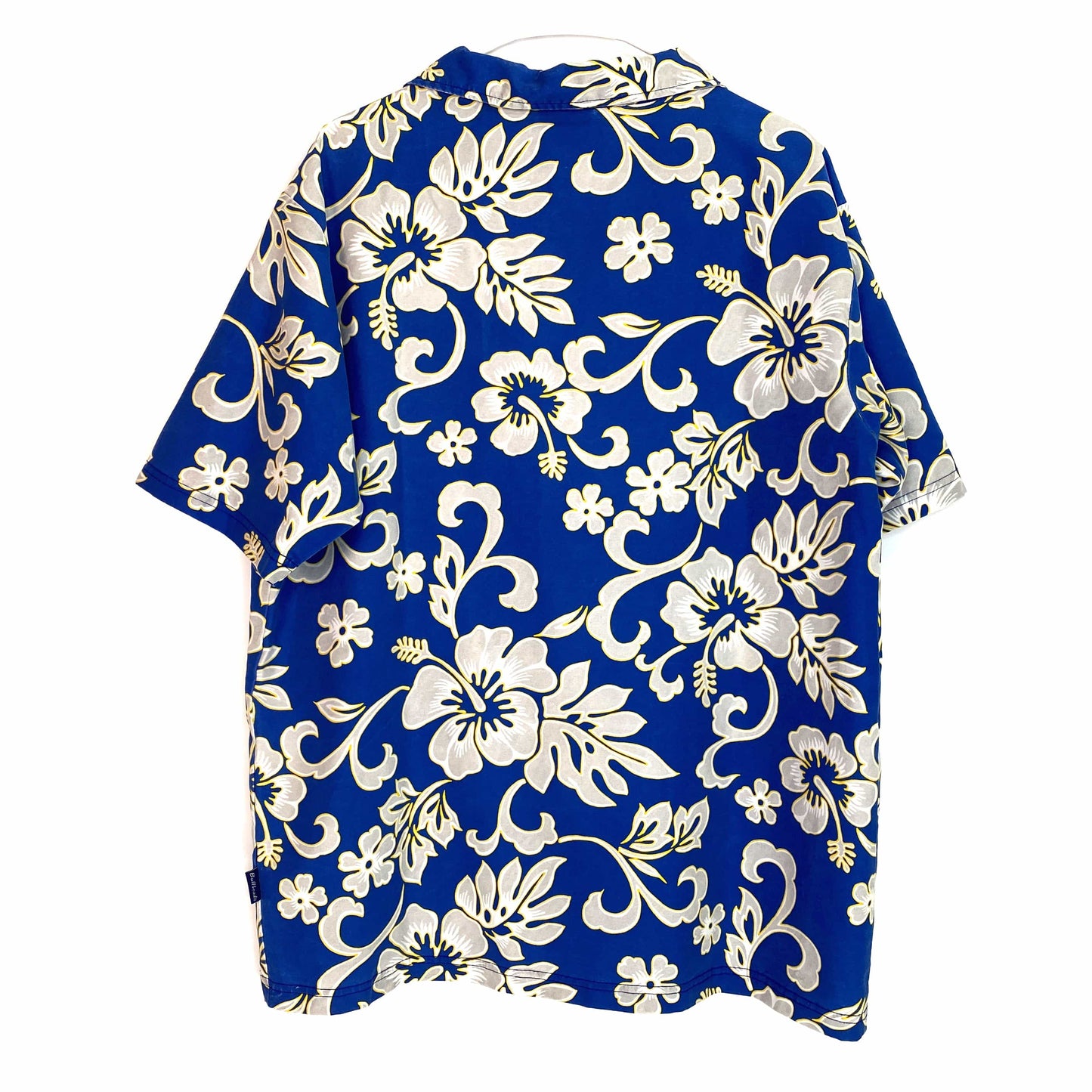 Vintage Bullhead Mens XL Blue Floral Hawaiian Shirt Button-Up S/s