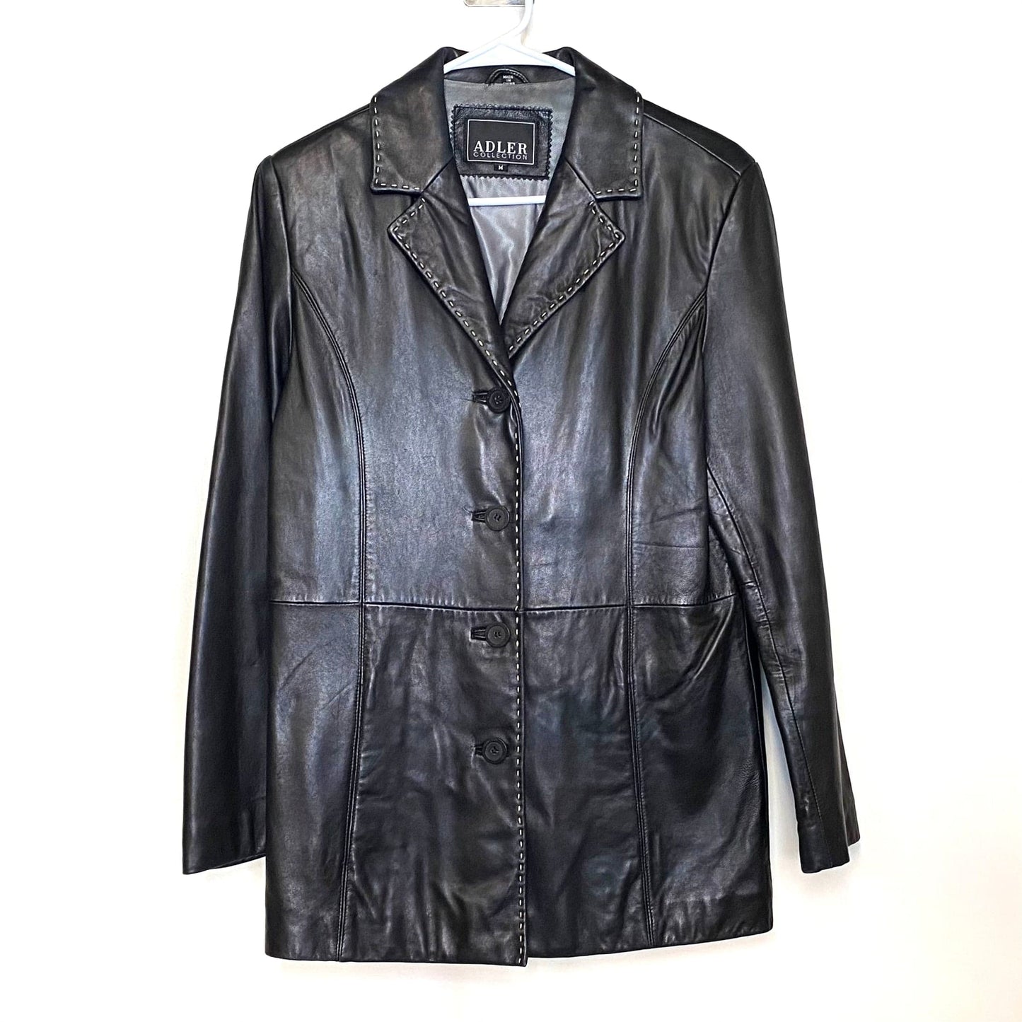 Vintage Adler Collection Womens Size M Brown Soft Glove Leather Coat Jacket