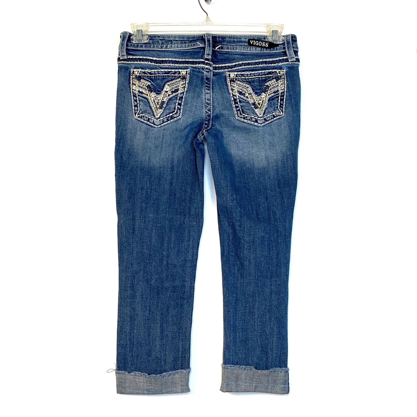 Vigoss Chelsea Womens Size 5/6 Capris Denim Blue Jeans Heritage Fit