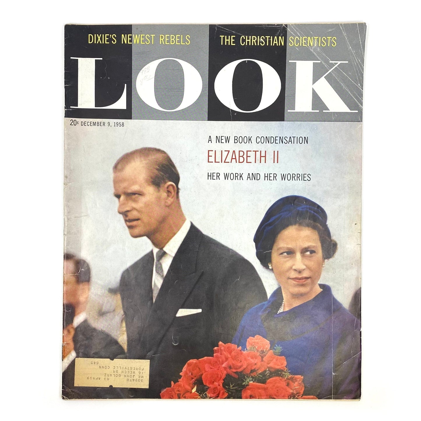 Vintage LOOK Magazine “A NEW BOOK CONDENSATION ELIZABETH II HER WORK AND HER WORRIES” - Dec 9, 1958