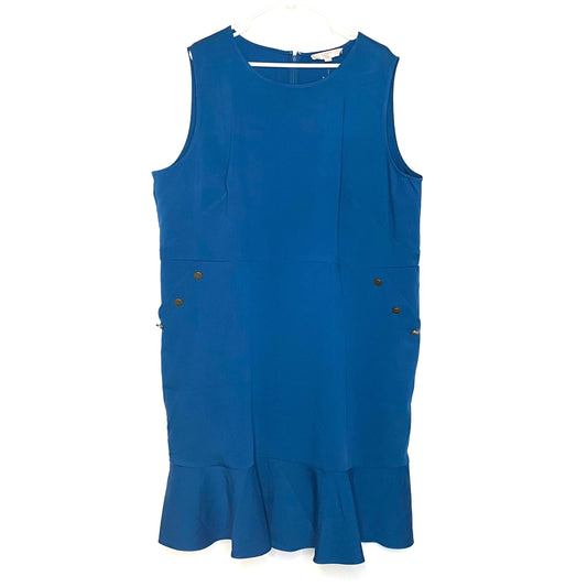 Loft Plus | Womens Sheath Jumper Dress | Color: Teal Blue | Size: 24 | NWT