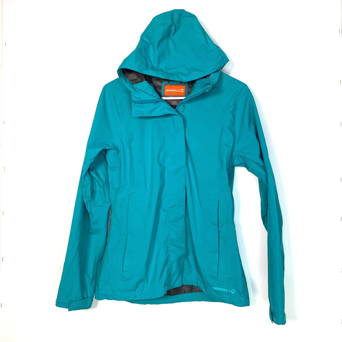 MERRELL Womens Size S Teal Blue Opti-Shell Zip-Up Hooded Jacket L/s