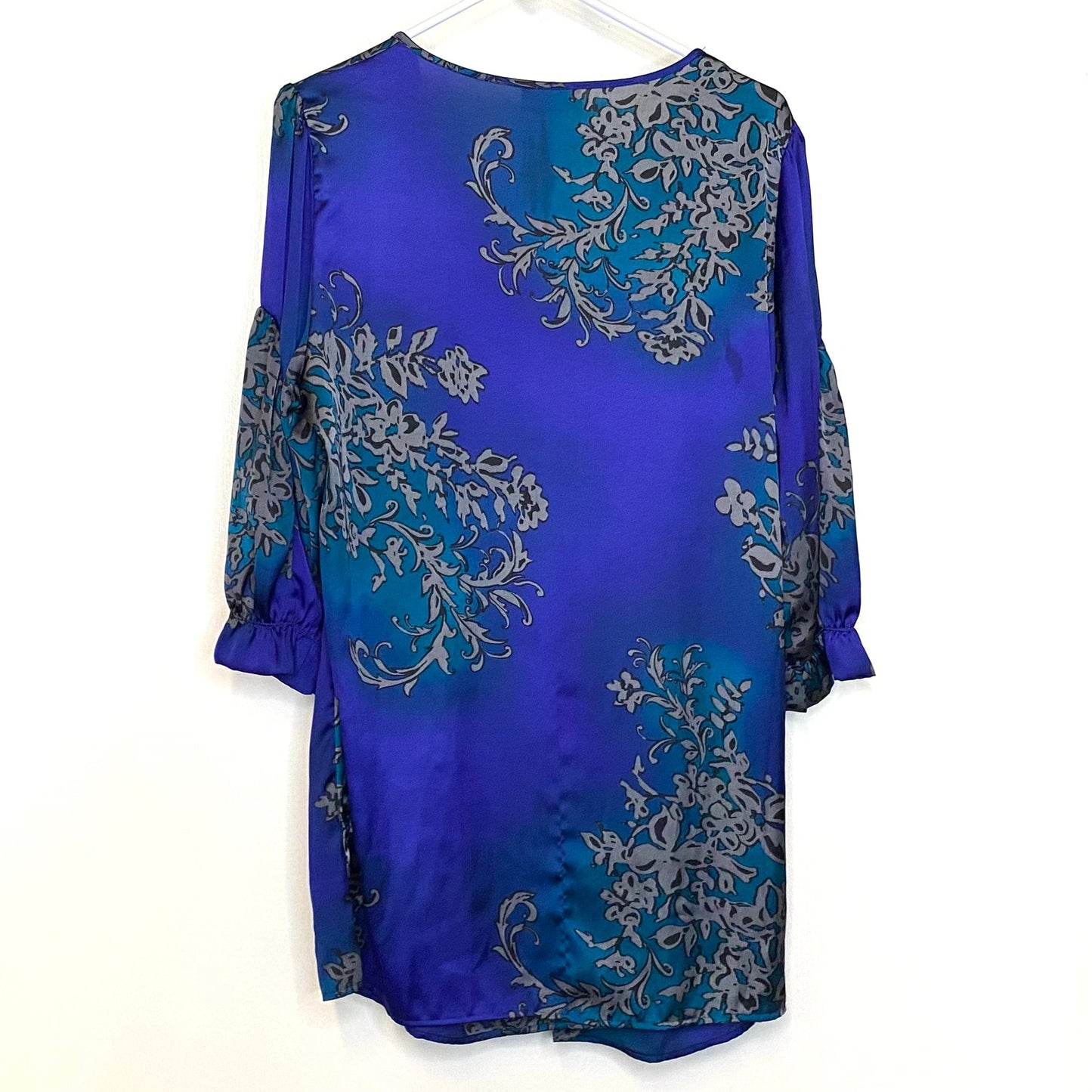Just My Size Evolution Womens Size 1X (16W) Blue Shirt Blouse Top NWT