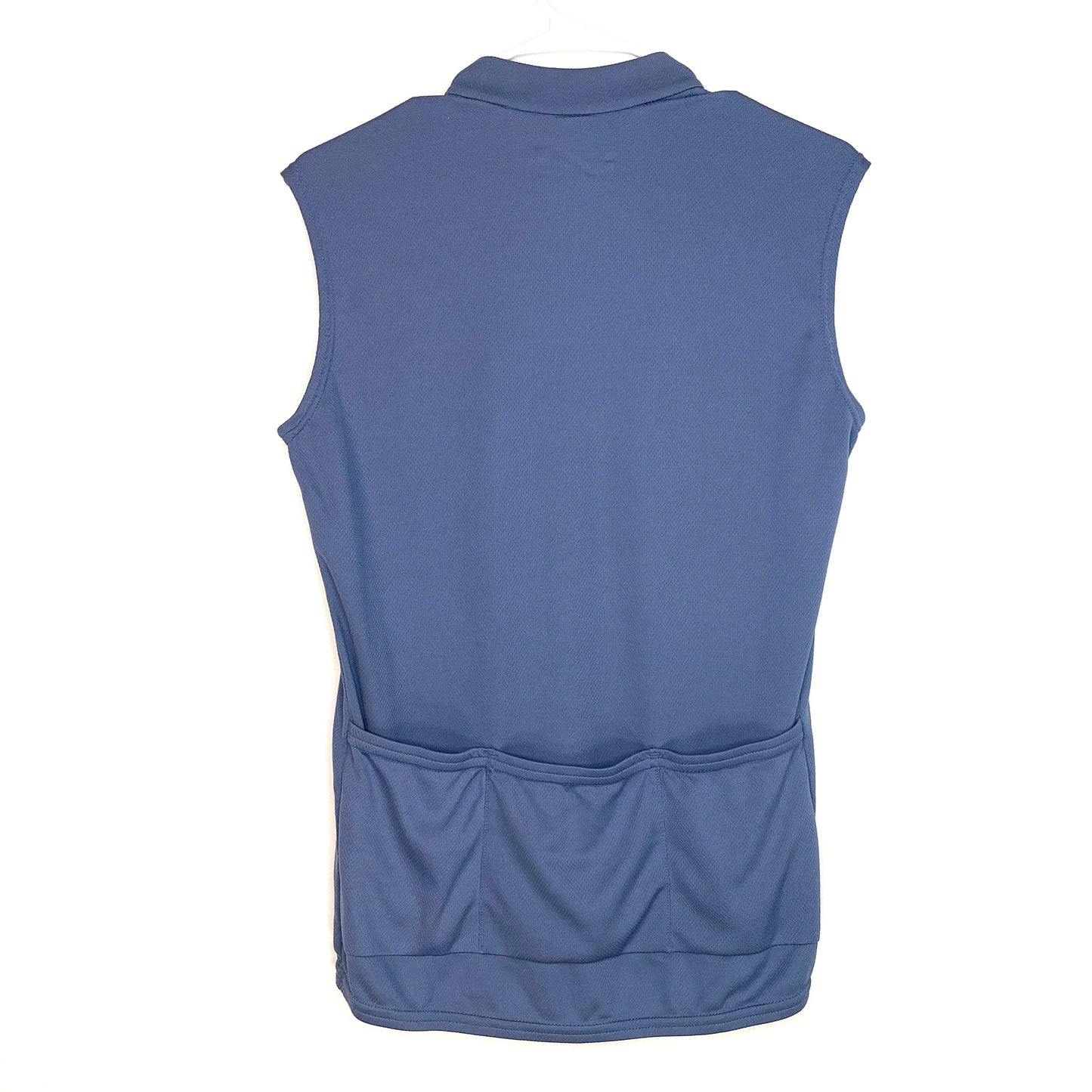 Stylish Performance Technical Wear Womens Blue Sleeveless Cycling Shirt M