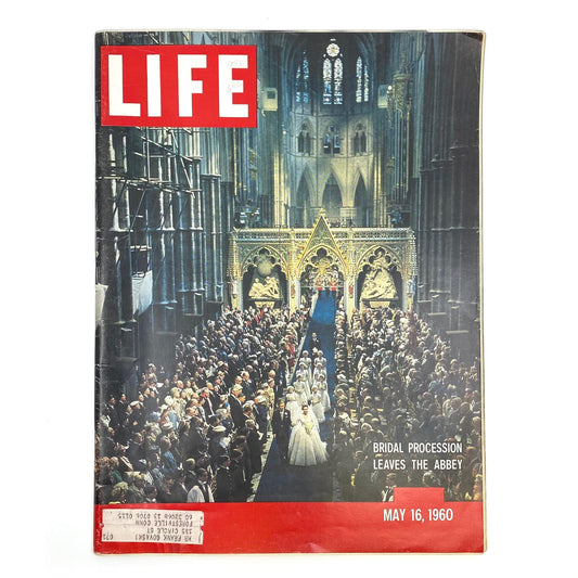Vintage LIFE Magazine “BRIDAL PROCESSION LEAVES THE ABBEY” - May 16, 1960