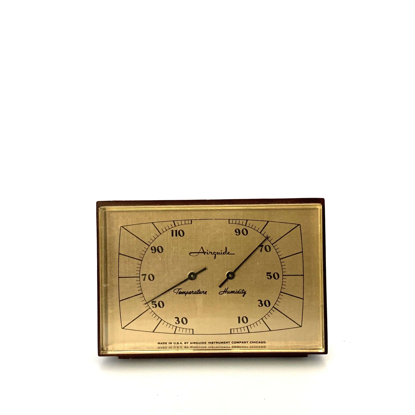 Vintage Airguide Instrument Company Chicago Temperature Humidity Barometer Guage