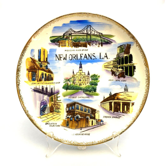 City Of New Orleans Louisiana Souvenir Collectible Plate, White - 12”
