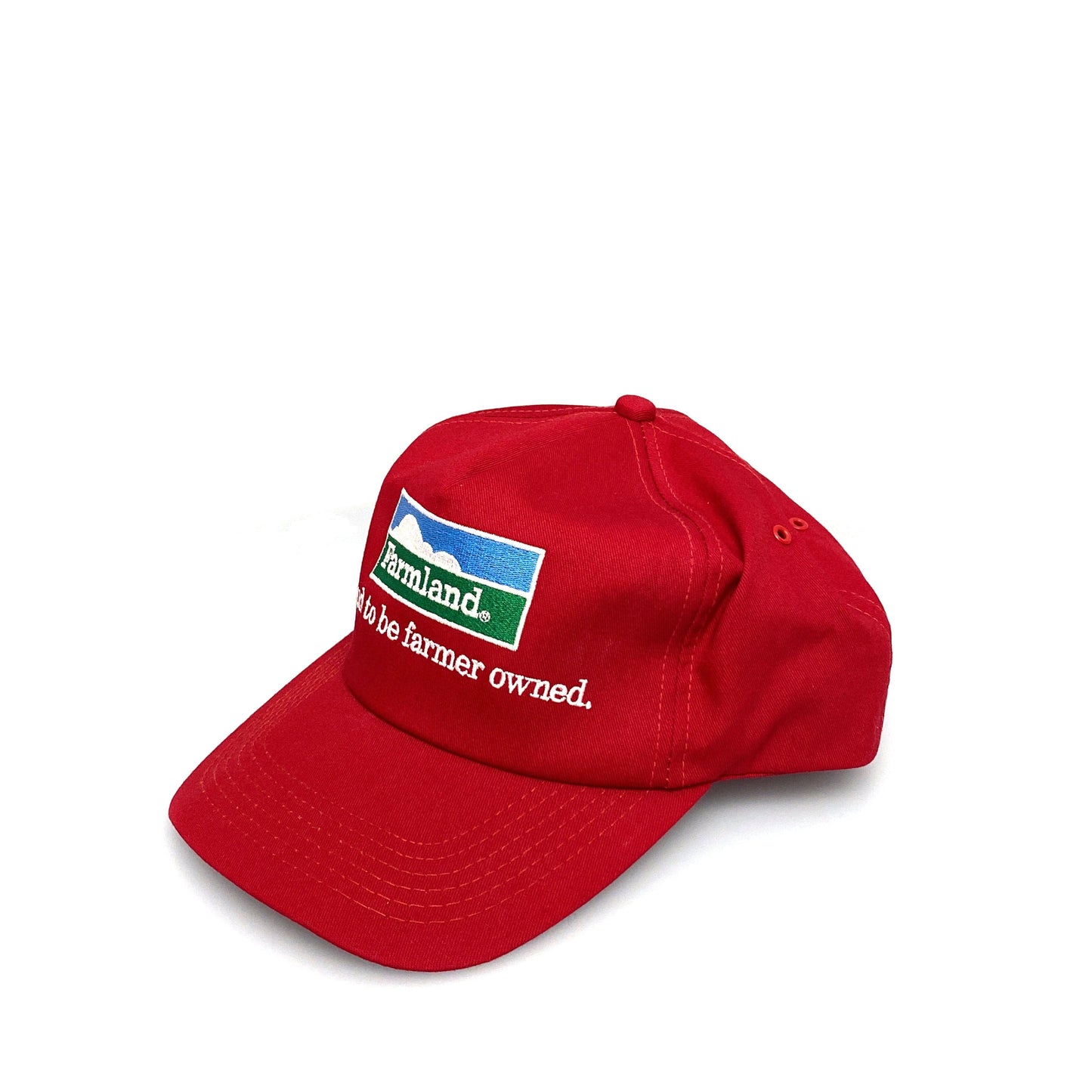 K-Products FARMLAND “Proud To Be A Farmer” 5-Panel Hat SnapBack OS Red Baseball Cap