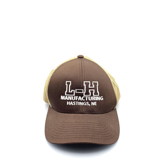 Pacific Headwear L-H Manufacturing Mens Trucker Hat SnapBack OS Brown Beige Baseball Cap