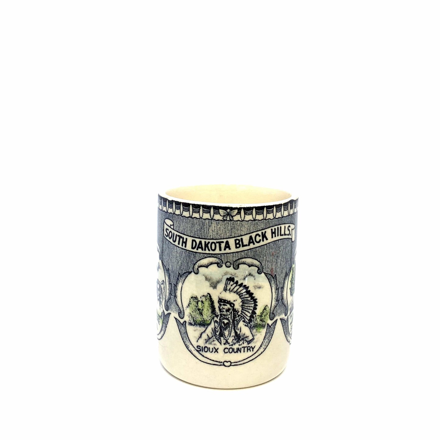 State of South Dakota Black Hills Travel Souvenir Coffee Cup 10 Fl Oz White