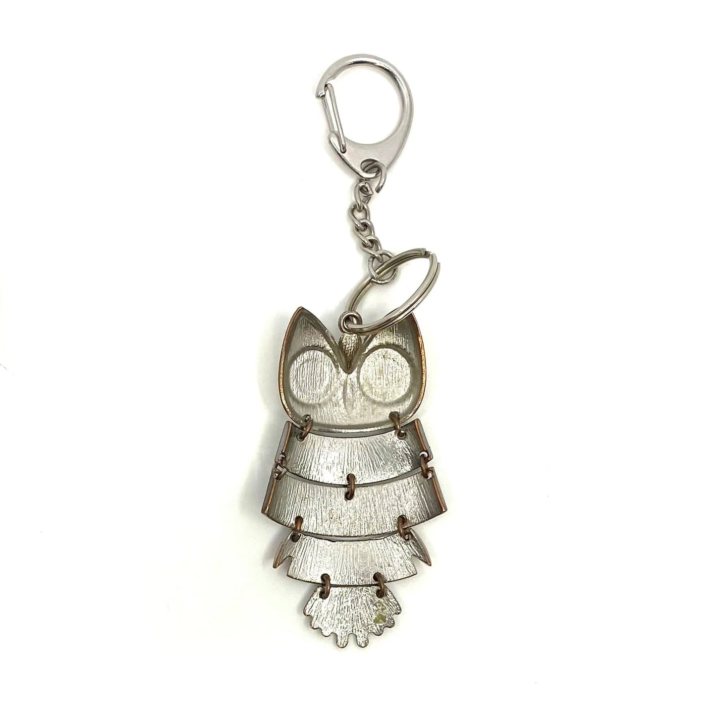 Metal Owl Keychain Large Dangling Charm Key Ring