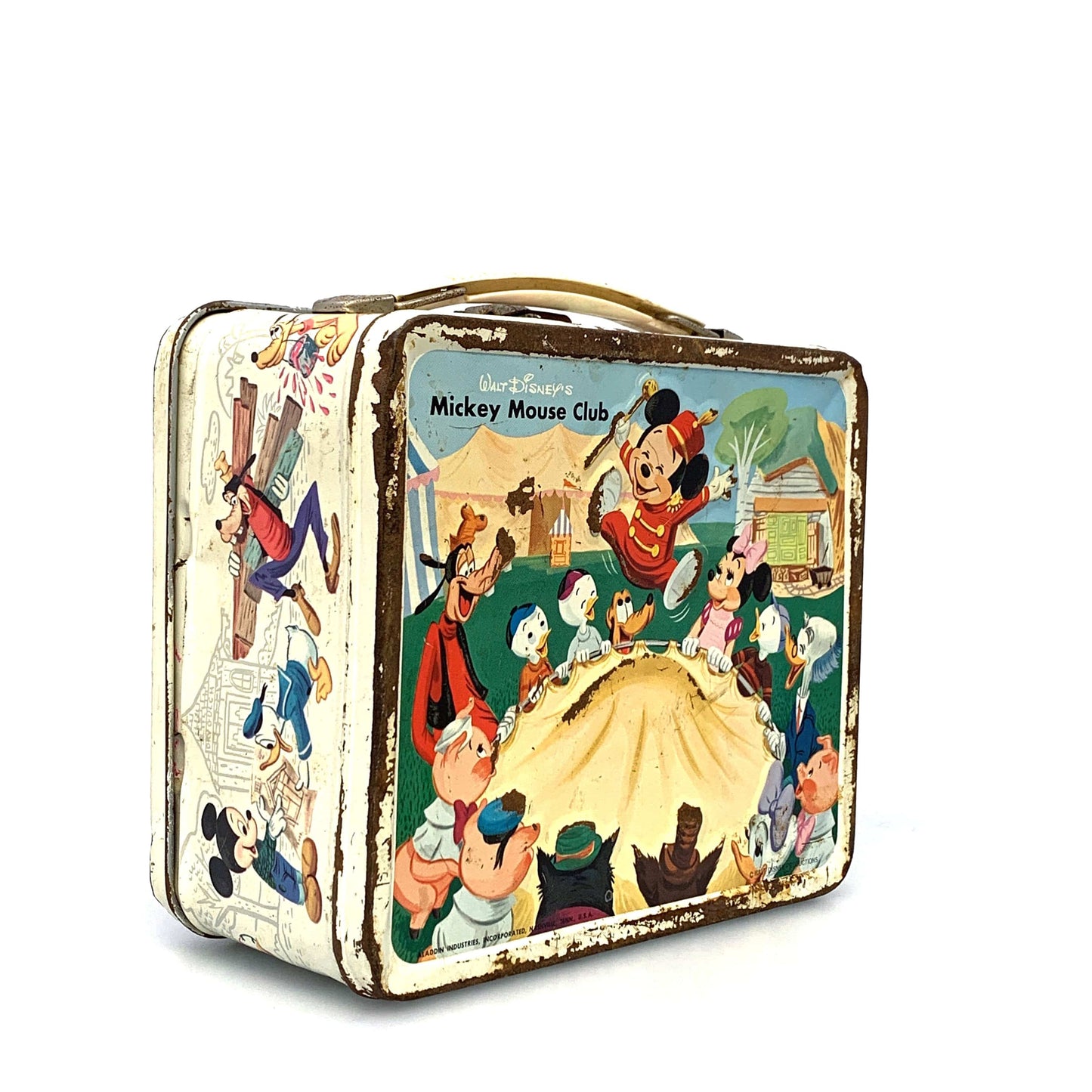 Vintage Aladdin Walt Disney’s Mickey Mouse Club Metal Lunch Box, 1963