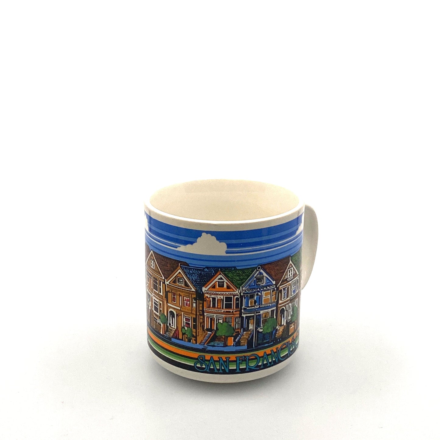 Travel Souvenir San Francisco “The Painted Ladies” Row Houses Coffee Mug Cup