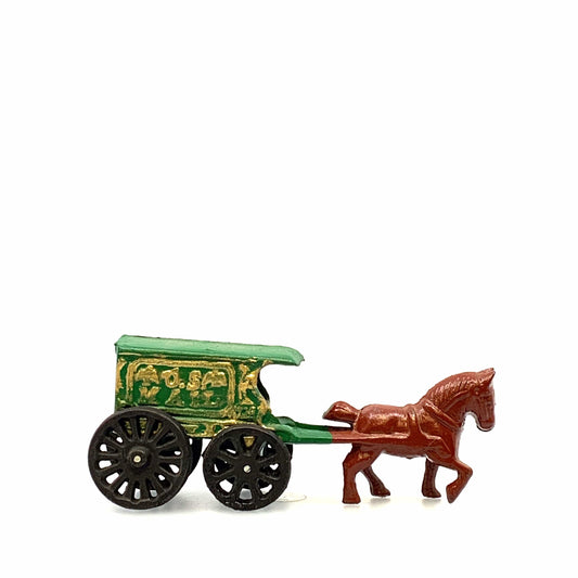 Champion Cast Iron Toy Mini Mail Horse Drawn Wagon #128