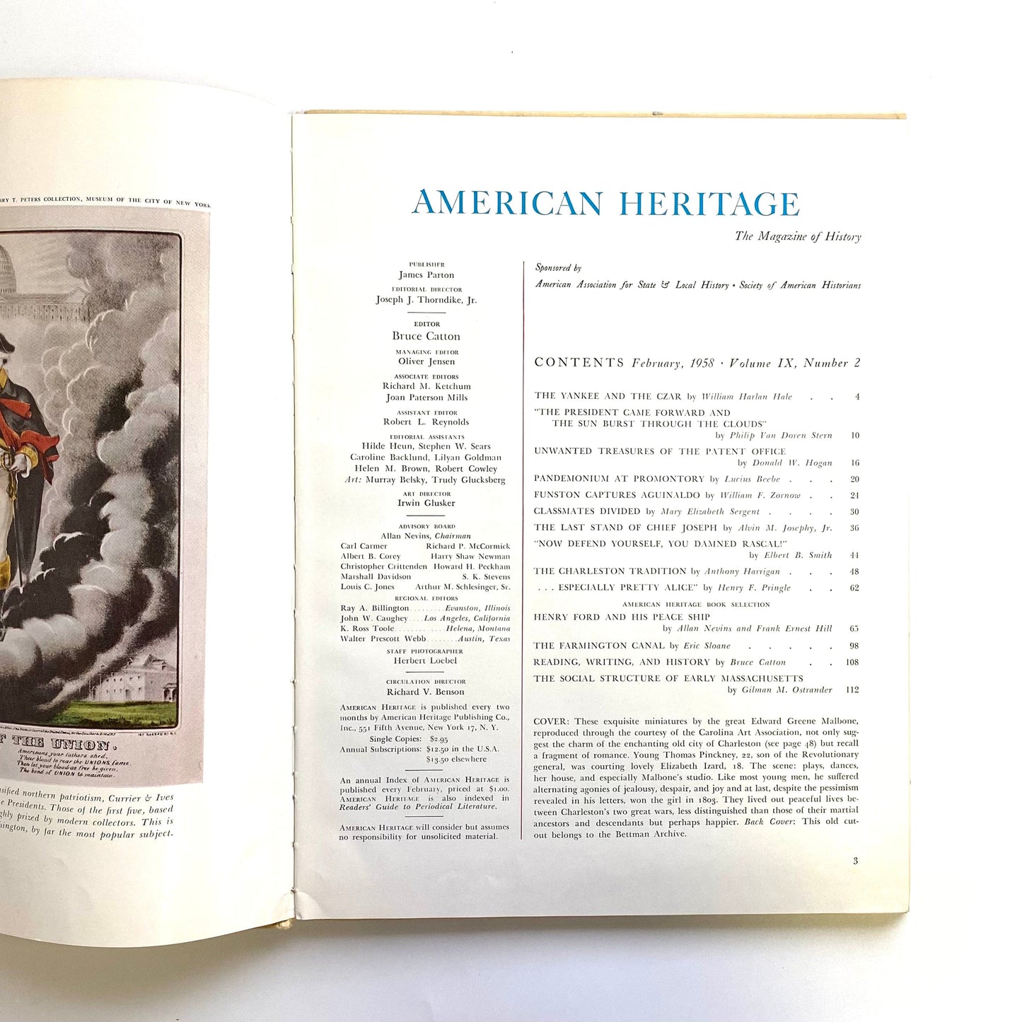 Vintage American Heritage Volume IX No 2 February 1958 Hardcover History Book