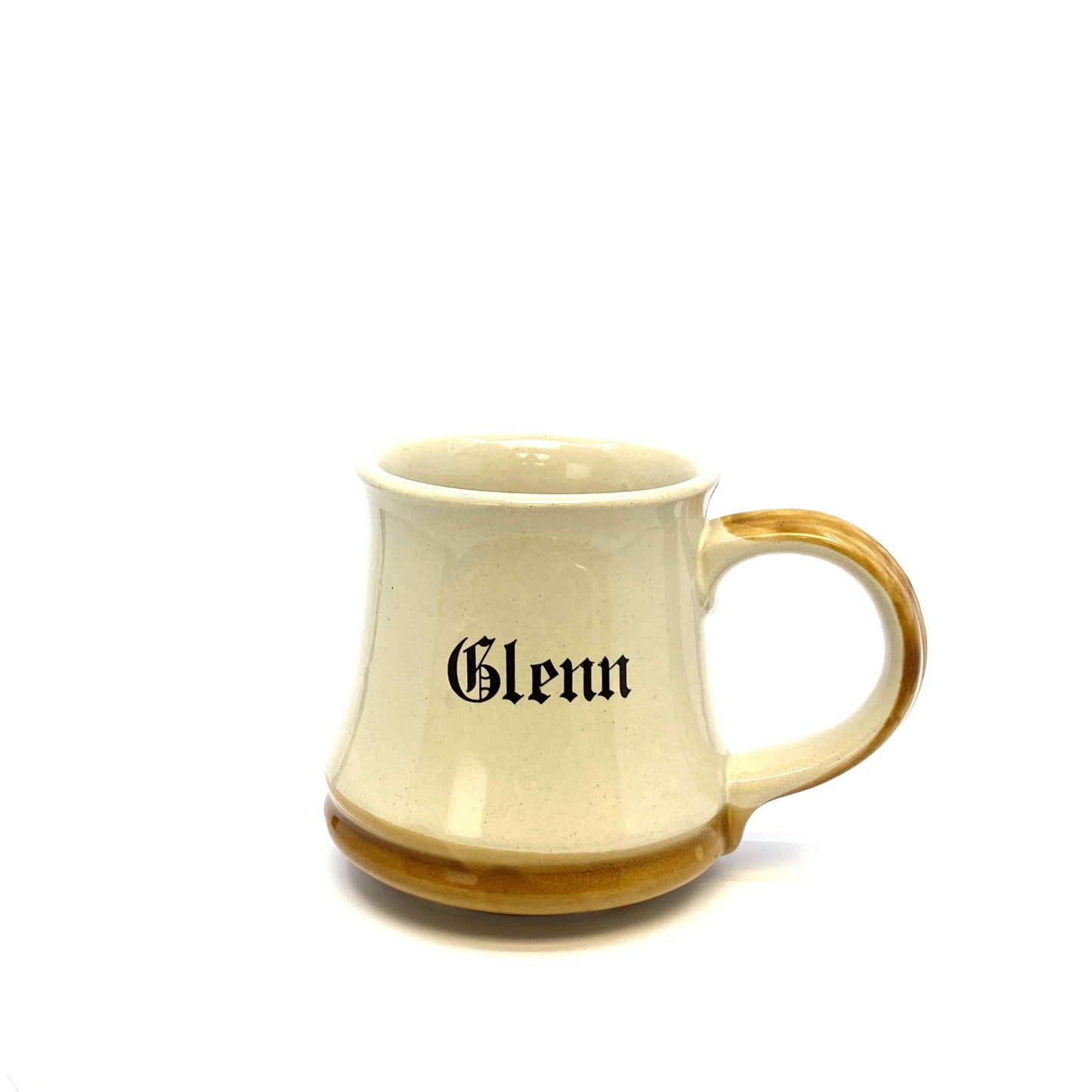 GLENN Brown Ceramic Personalized Coffee Cup 10 Fl Oz