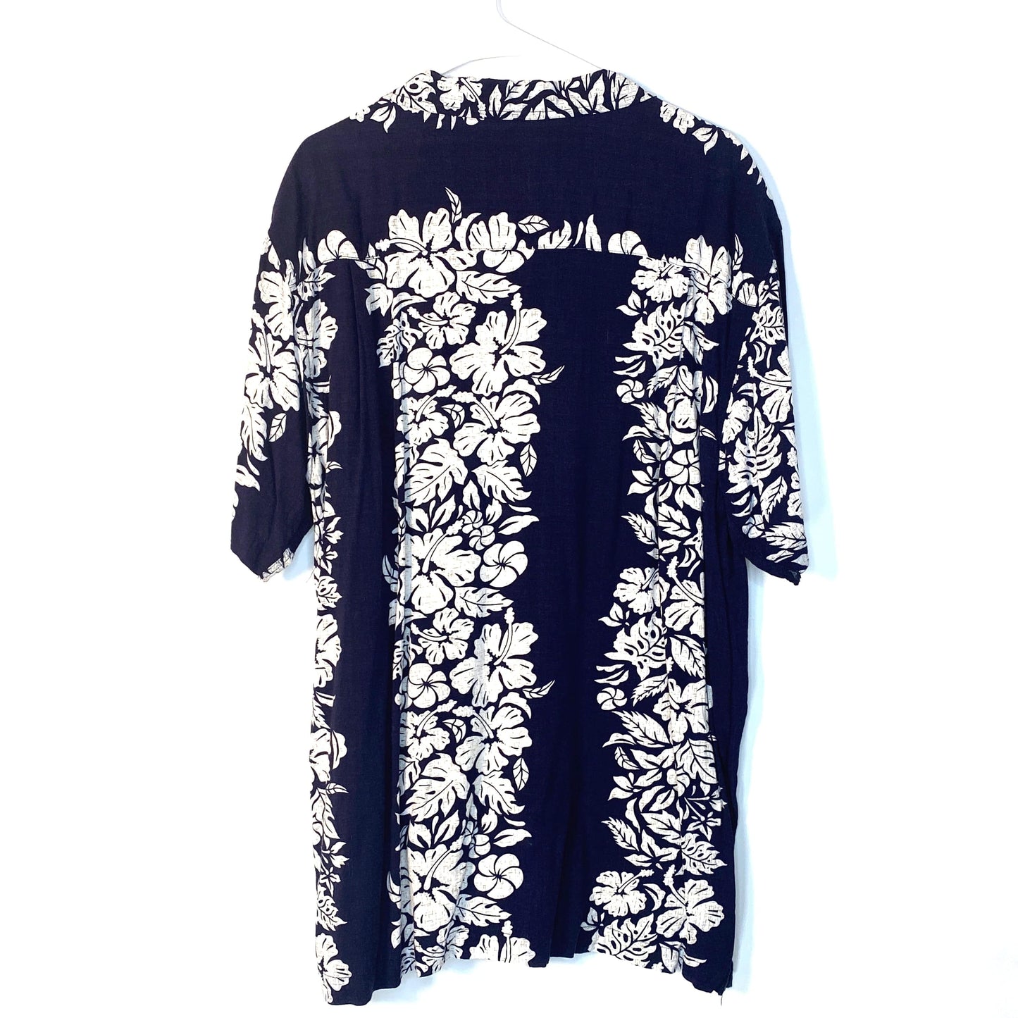Steve & Barry’s Mens XL Blue White Floral Hawaiian Shirt S/s