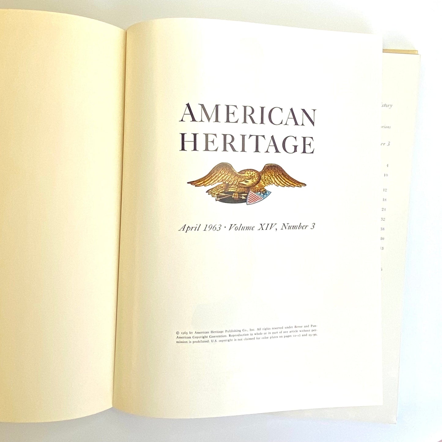Vintage American Heritage April 1963 • Volume XIV, Number 3 Hardcover History Book