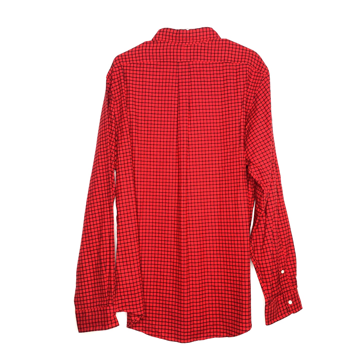 Ralph Lauren Mens Size XL Red Black Box Check Blake Dress Shirt Button-Up L/s