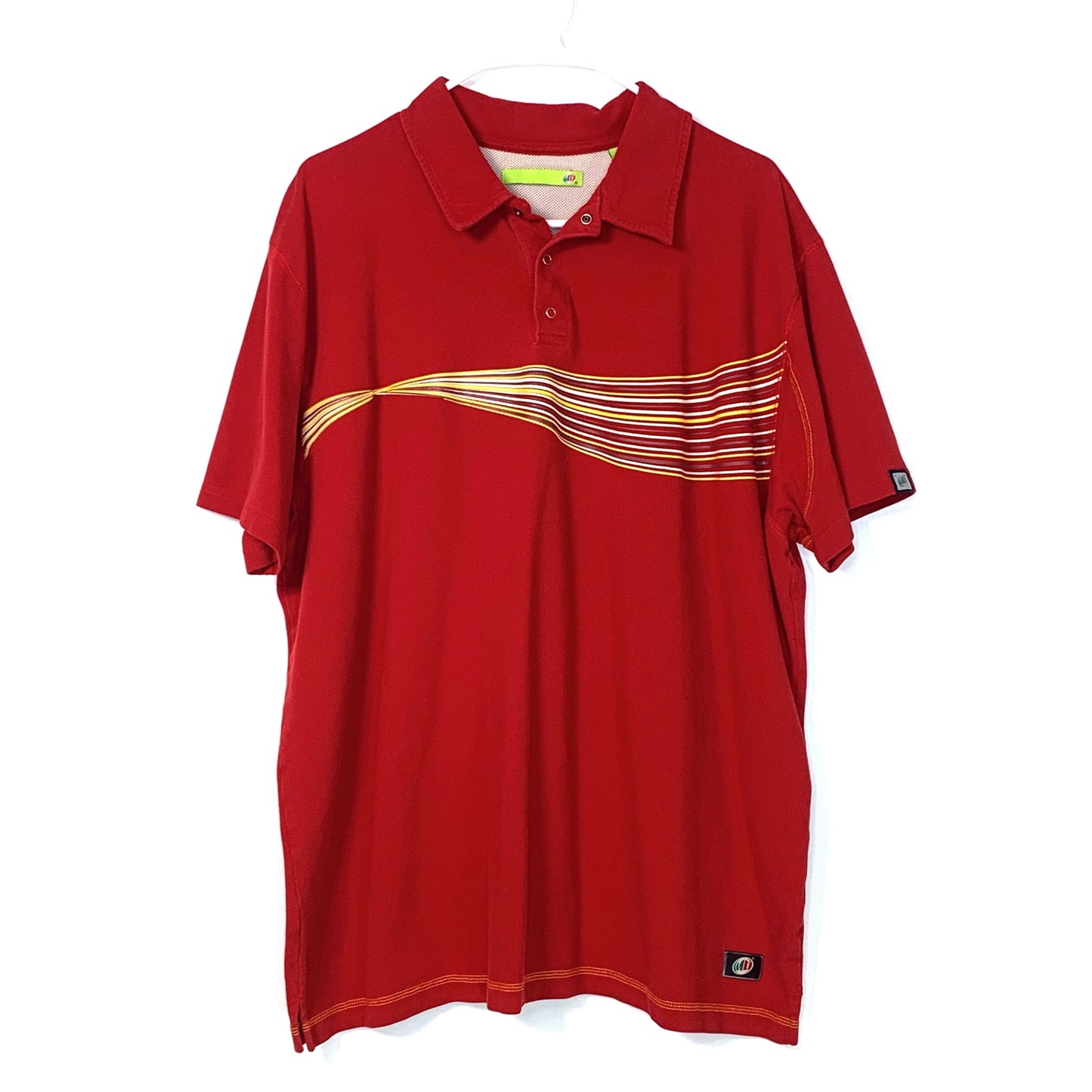 Mountain Dew Mens Polo Golf Shirt XL Red Short Sleeve