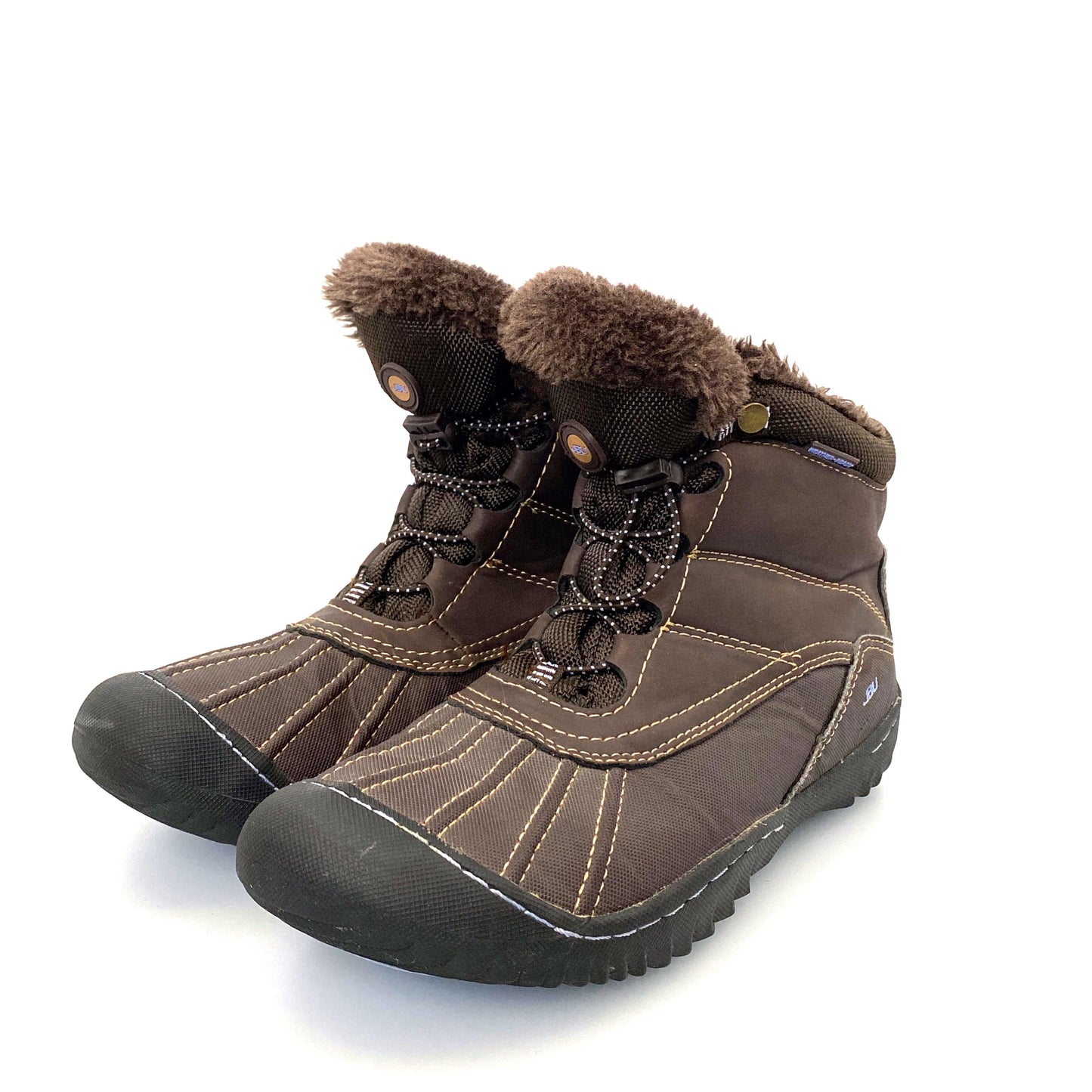 JBU Womens "PULLMAN" Size 8M Brown Adventure Ankle Booties Winter Boots Shoes