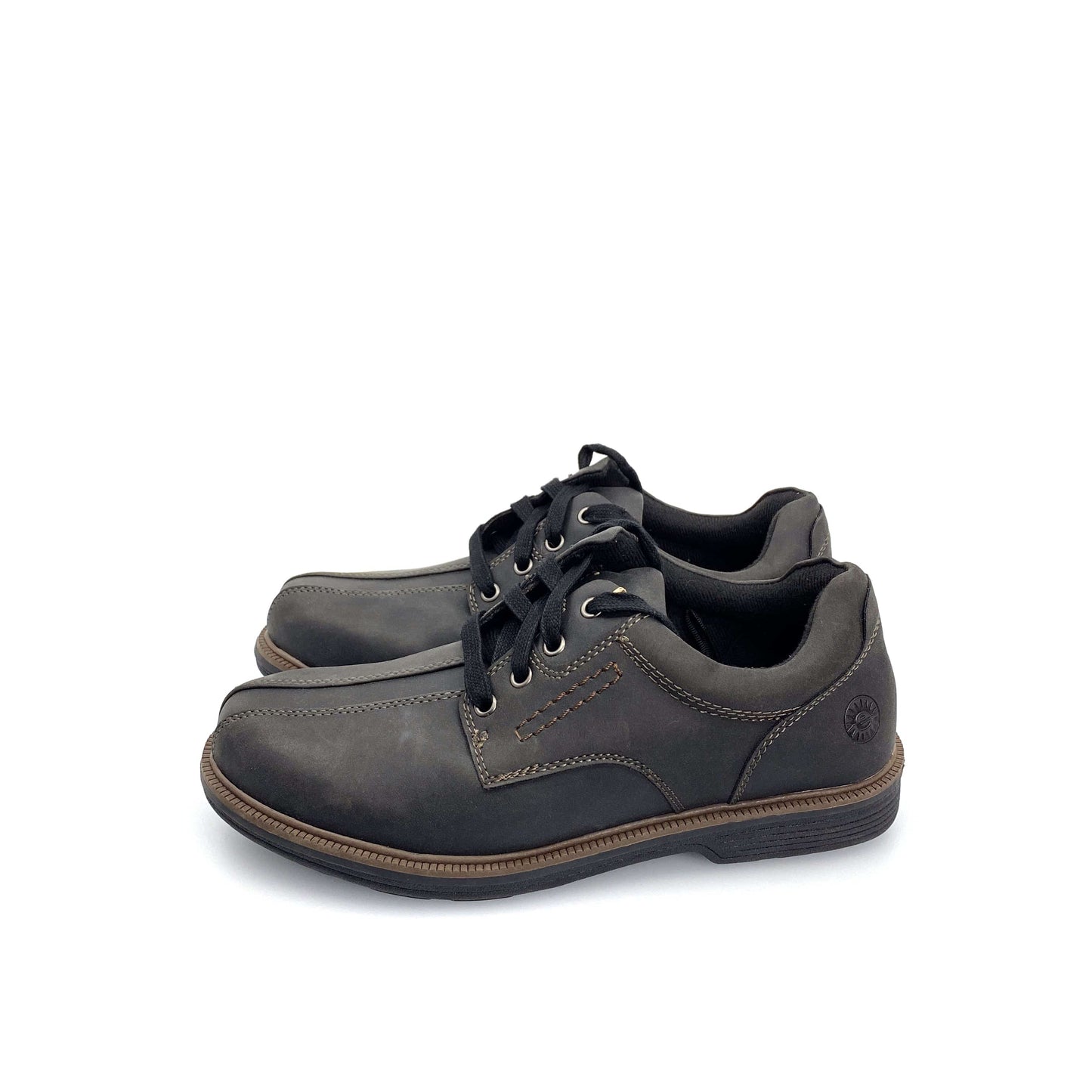 Earth Spirit Mens Powell Oxford Shoes Dark Gray Lace-Up