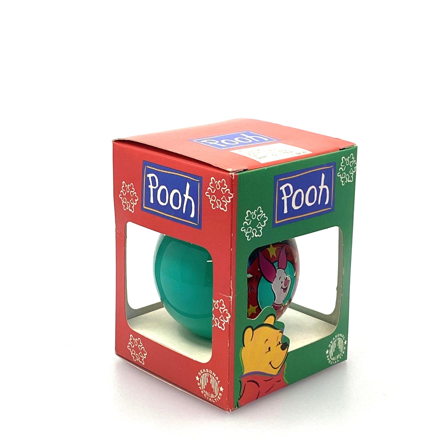 Seasonal Specialties Winne the Pooh “Piglet” Holiday Ornament Green Ball
