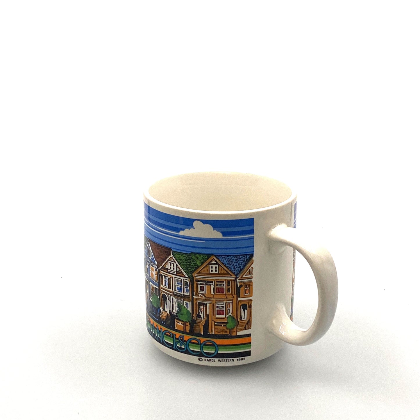 Travel Souvenir San Francisco “The Painted Ladies” Row Houses Coffee Mug Cup