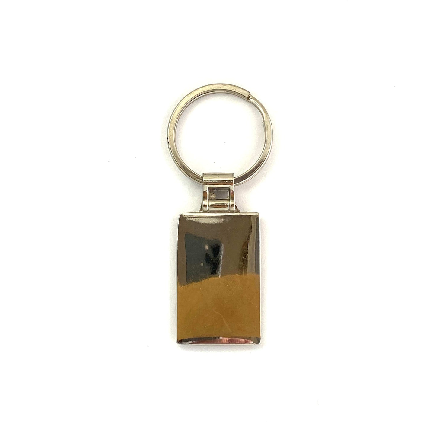 Vintage Lebanon Flag Silvertone Enamel Souvenir Keychain Key Ring Metal Charm
