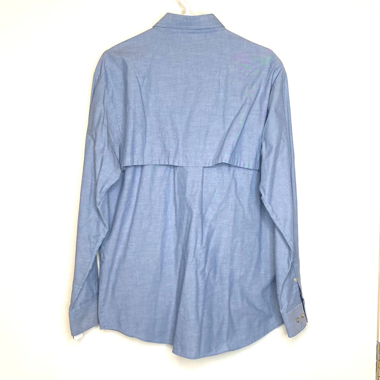 Haband Mens Size M Blue Lightweight Vented Shirt L/s