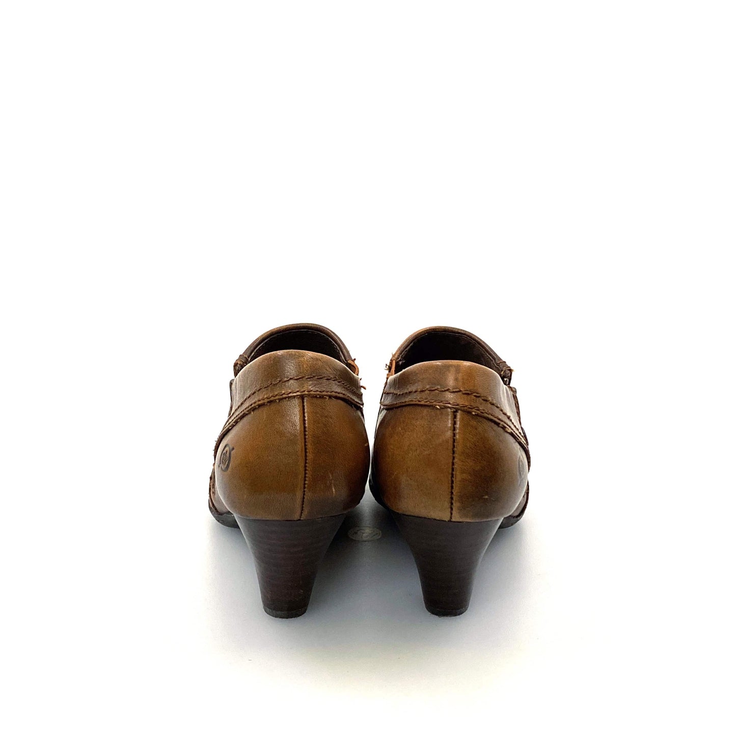 Born Womens "Tanya" Size 7.5M / 38.5 Marrone Brown Leather Ankle Booties