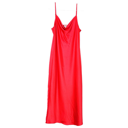 Miss Selfridge Women's Red Slinky Spaghetti Strap Dress - Size 6